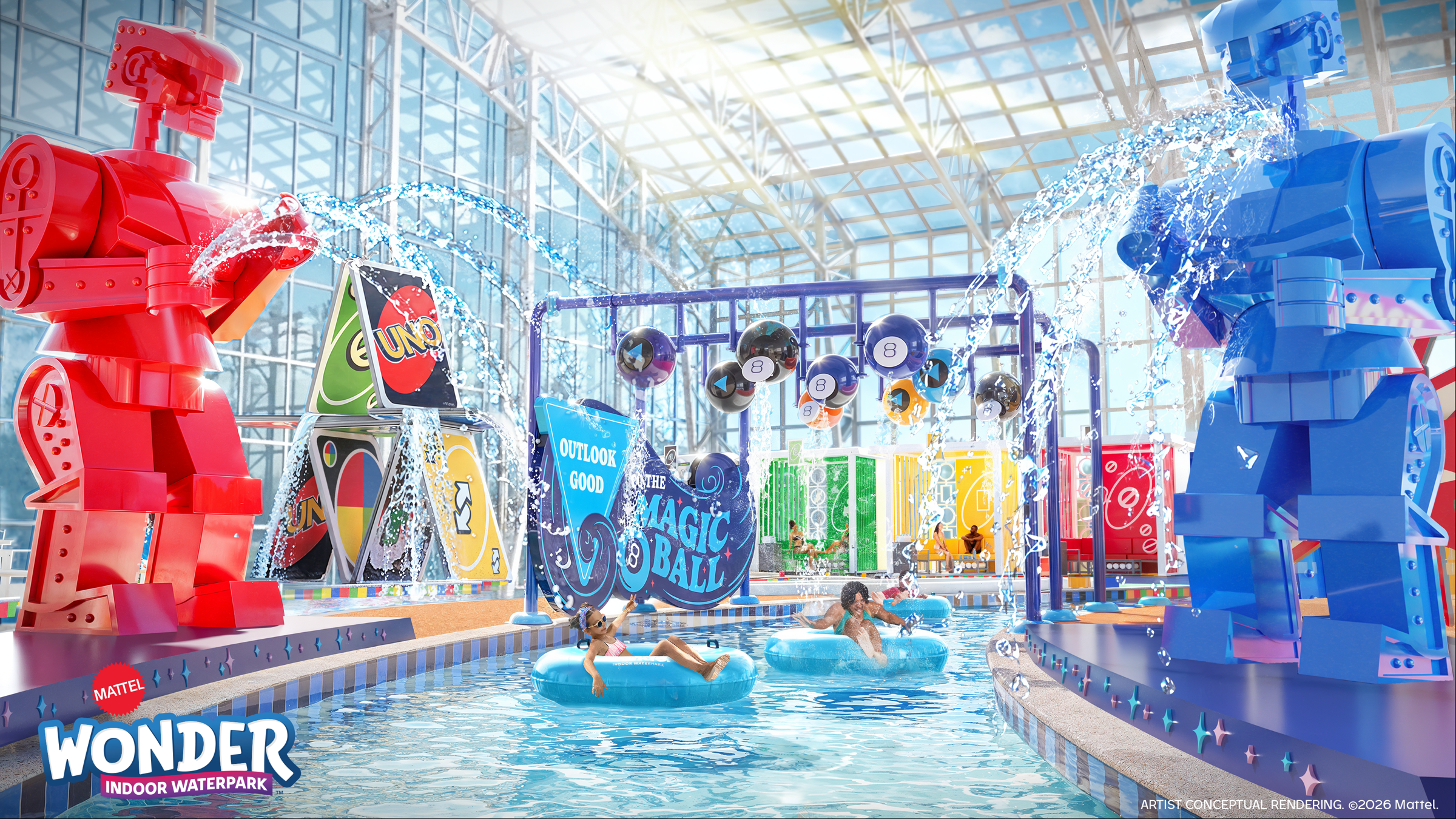 Mattel Wonder Indoor Waterpark games river render