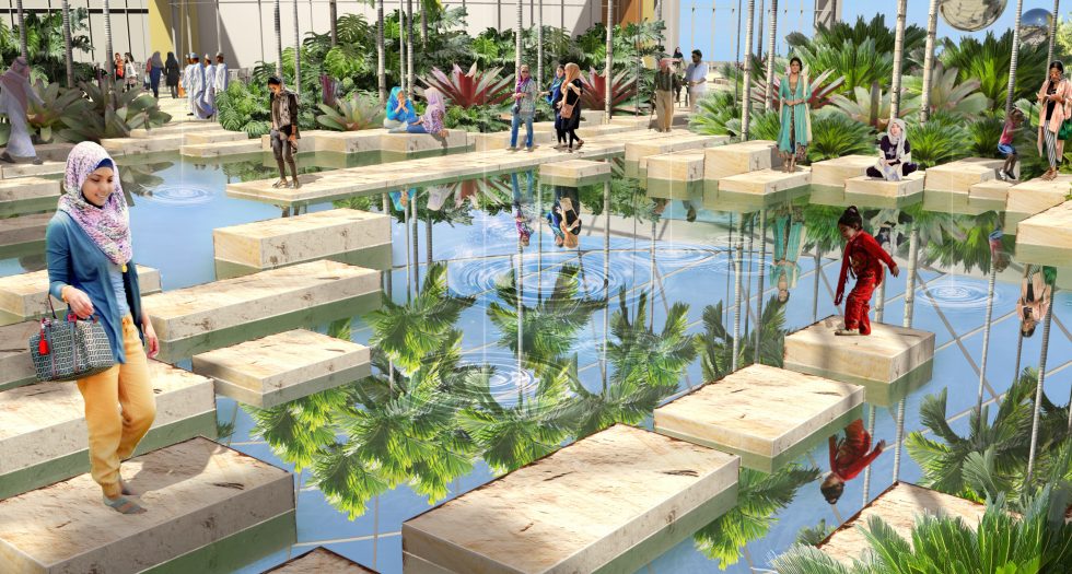 Kuwait International Tennis Complex Water Feature Concept