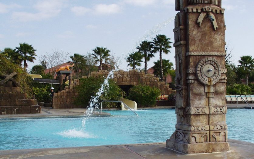 Spanish Colonial Resort Poolscape