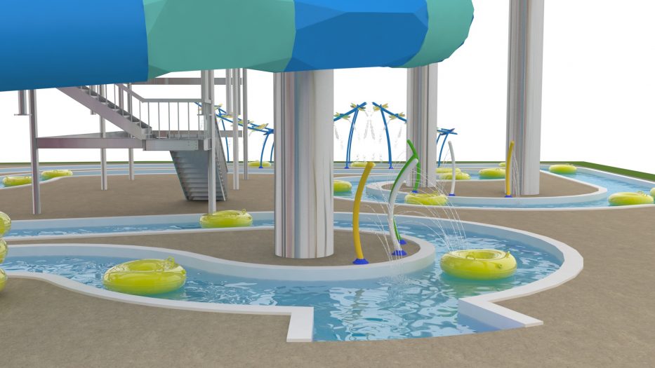 Fun Spot Water Park lazy river concept render