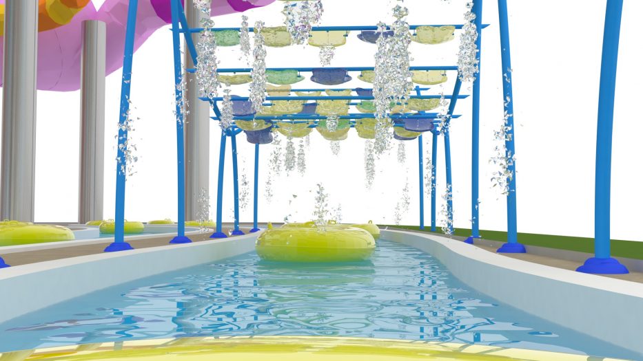 Fun Spot Water Park dump buckets concept render