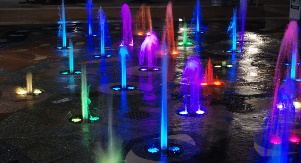 The Woodlands Waterway Interactive Show Fountain