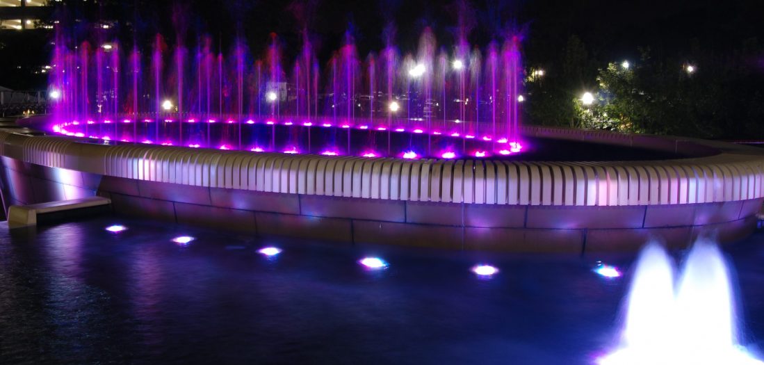 The Woodlands Waterway Interactive Show Fountain