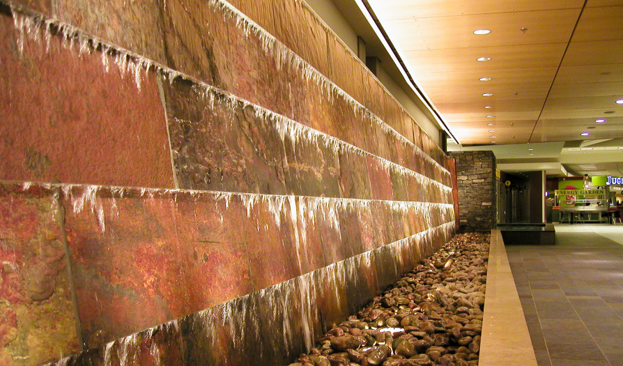 Calgary Airport Fountains Waterwall