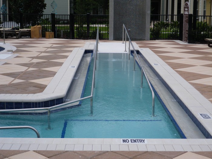 Fountains at Pershing Park Wheelchair Entry Ramp