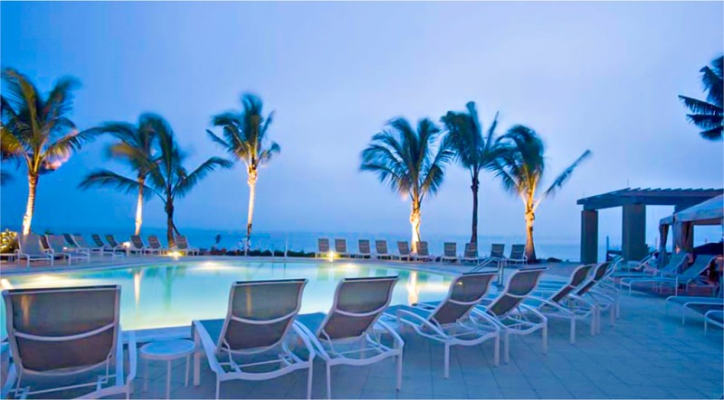 South Seas Island Resort Poolscape at Night
