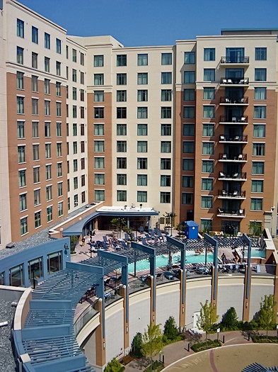 Washington National Harbor Resort Pool Aerial View