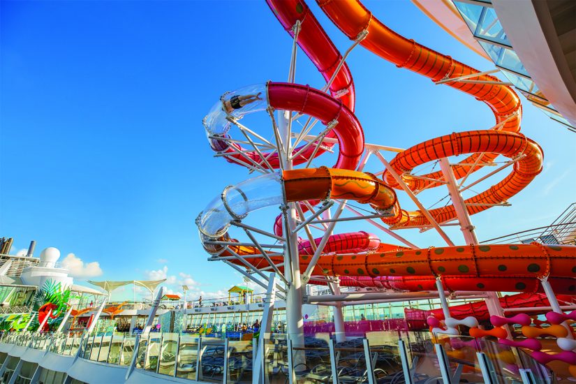 Twists and turns of Oasis of the Seas' waterslides