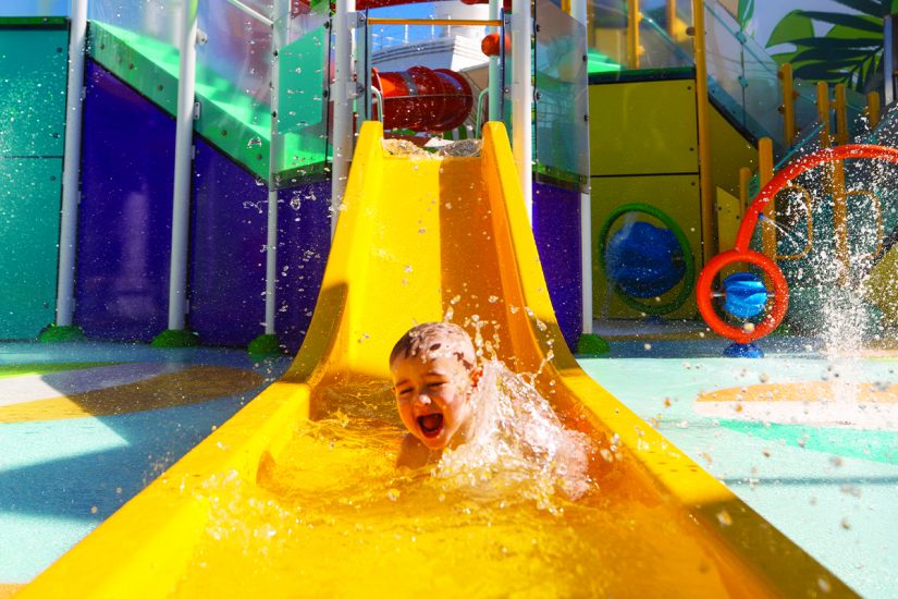 Fun on slide on Oasis of the Seas