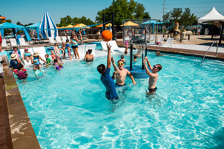 Hawaiian Falls Roanoke's basketball court and Sunshelf