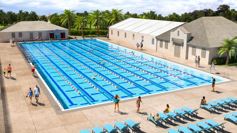 Planet Swim Aquatics pool concept render