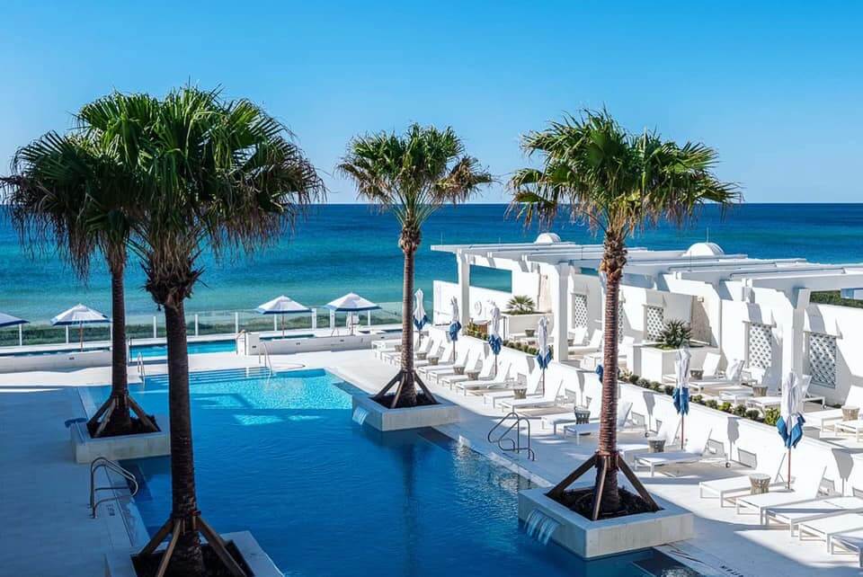 Alys Beach new pool overlooks the Florida Gulf