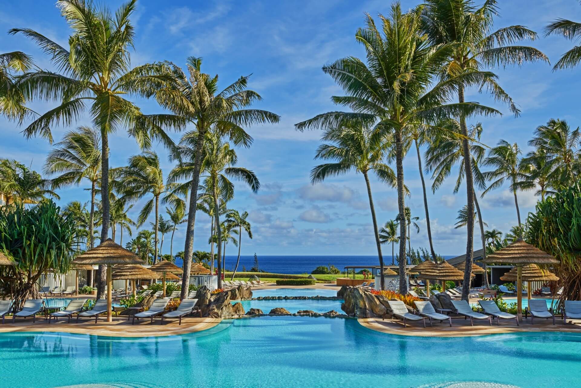 Ritz-Carlton Kapalua pool with oceanfront view