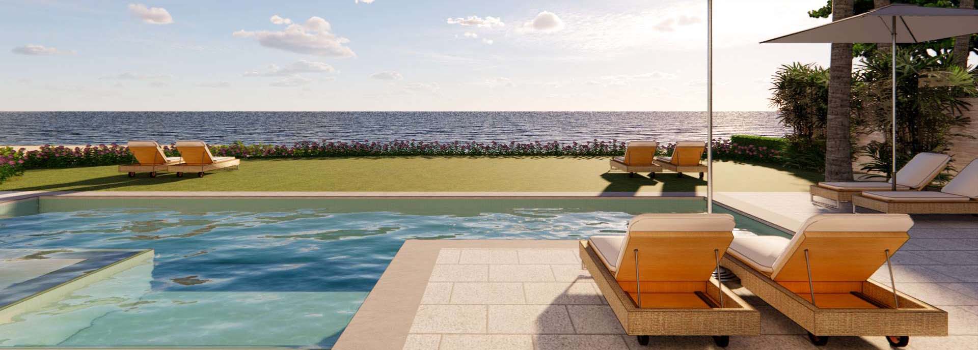 Naples Beach Club elevated poolside view
