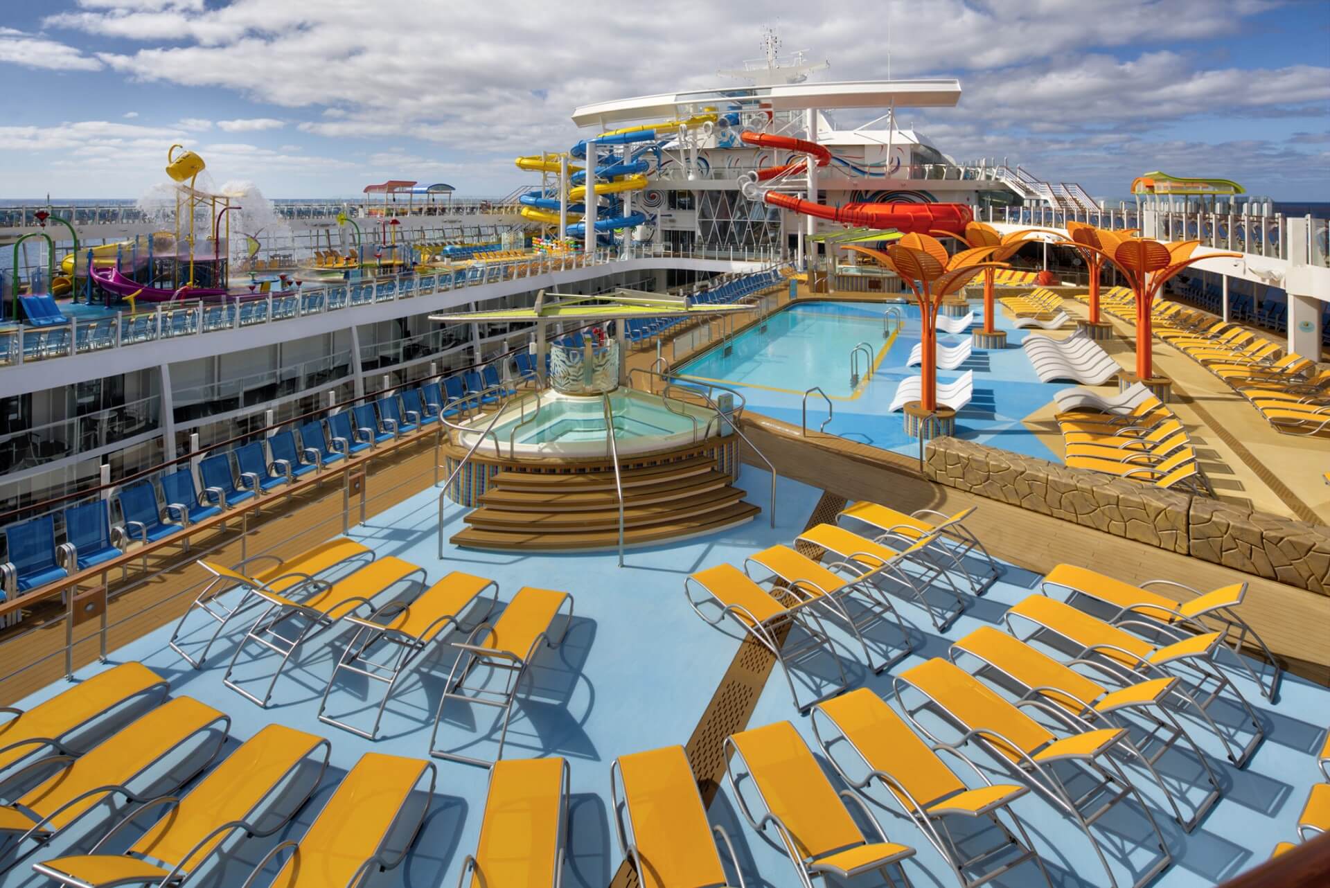 Variety of lounge seating on Royal Caribbean's Wonder of the Seas