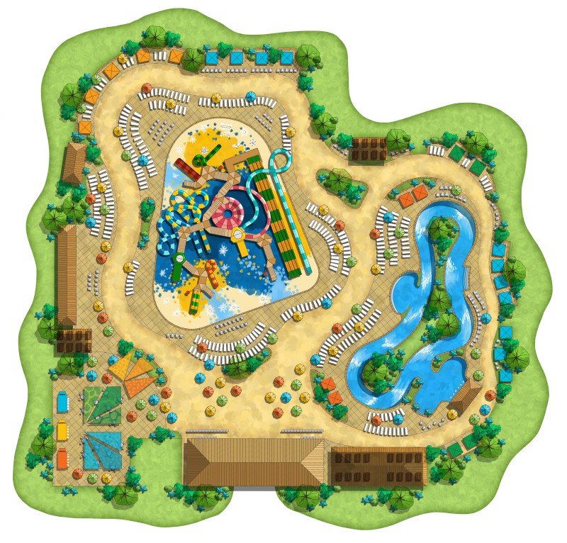 Serengeti Springs at The Hattiesburg Zoo Park Map and layout