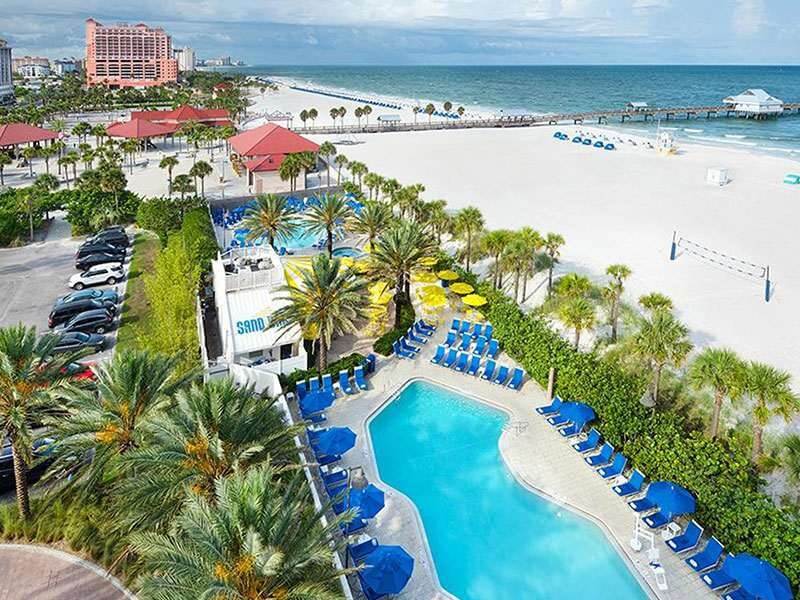 Hilton Clearwater Beach aerial view