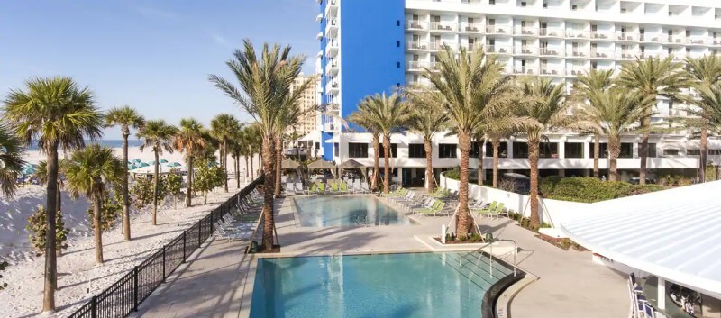 Hilton Clearwater Beach's dual purpose poolscape