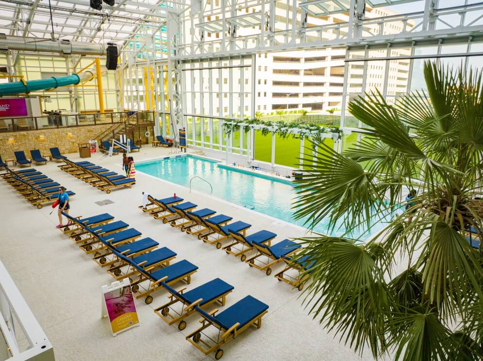 The VIP pool at Island Waterpark at Showboat