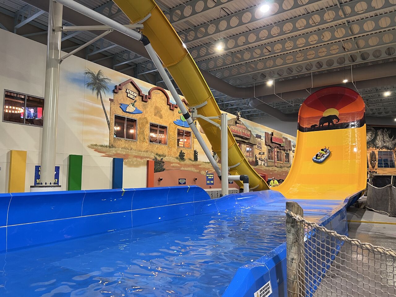 Riders on waterslide at Kalahari resorts sandusky ohio