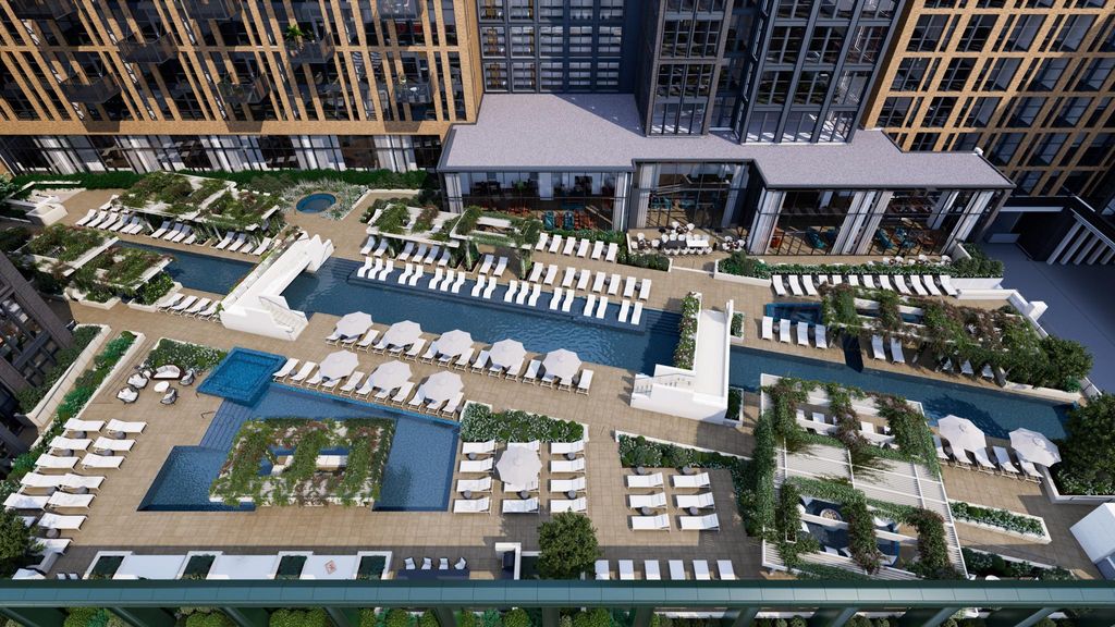 render of the full poolscape at Broad and Washington