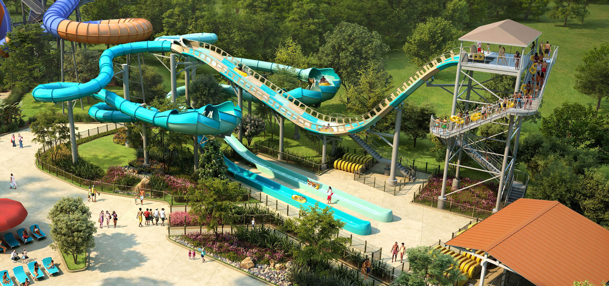 Kings Island Soak City render of a new water coaster