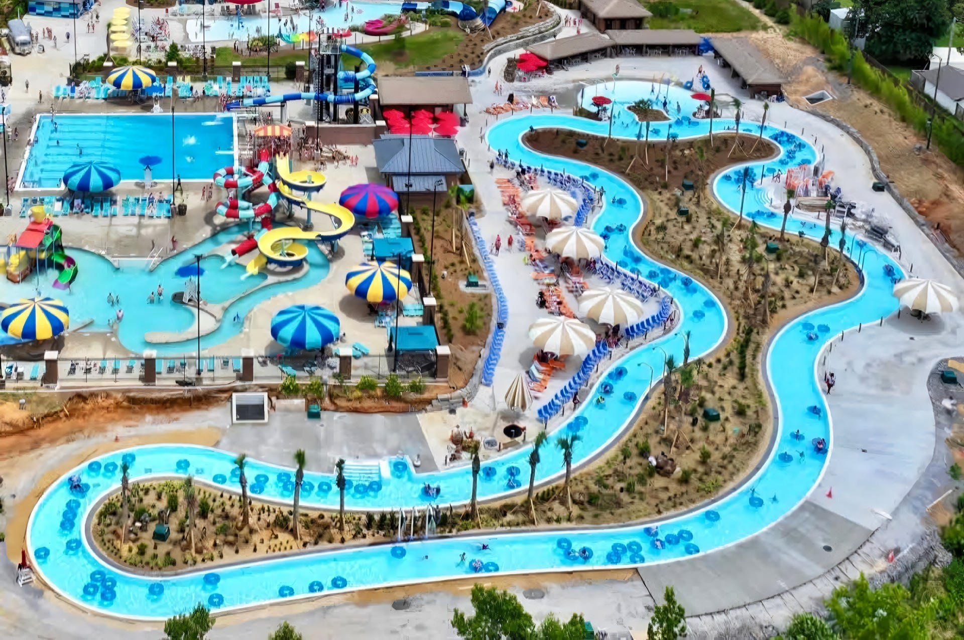 Aerial view of Wildwater lazy river