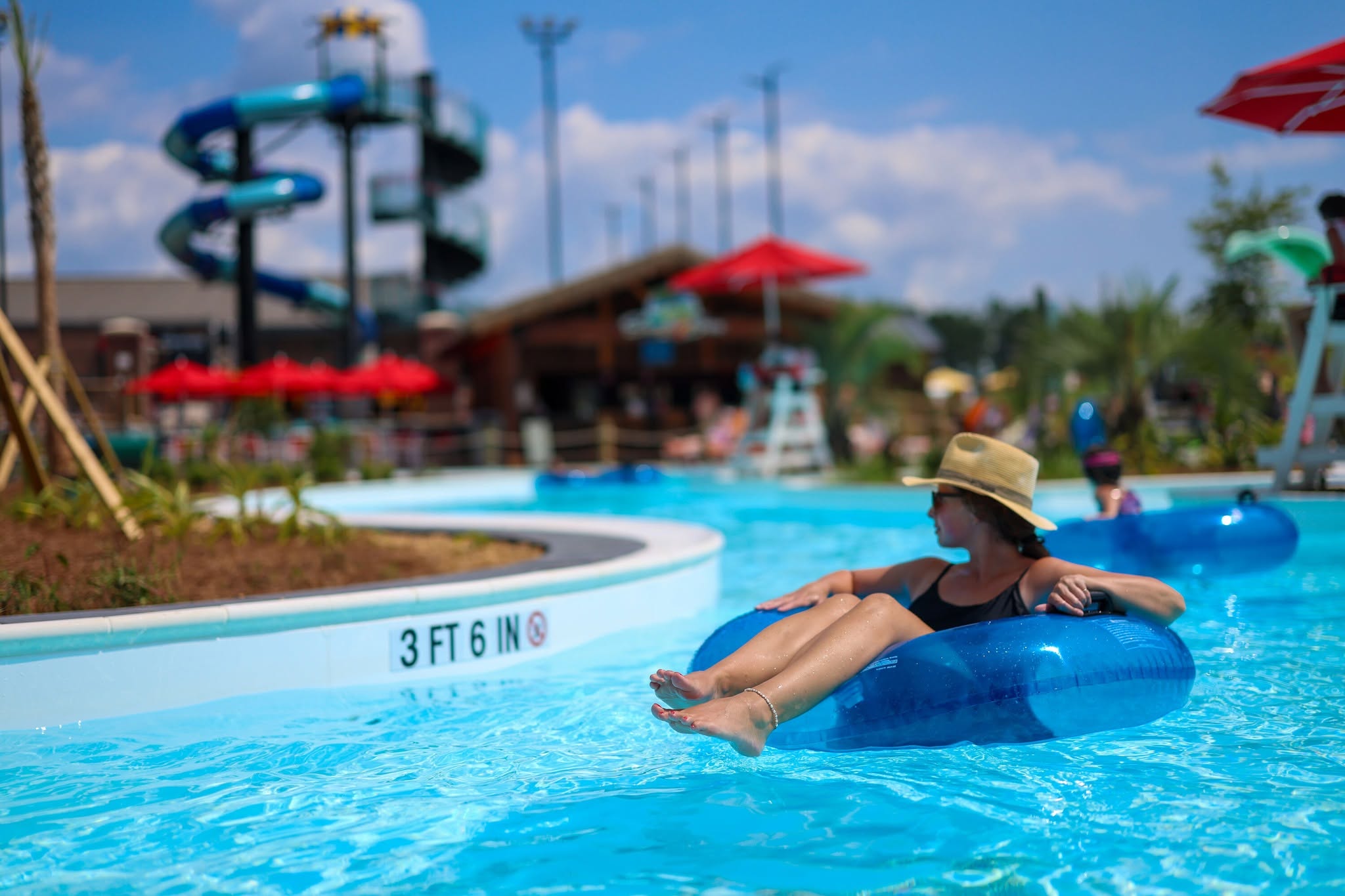 Woman in tube at Wildwater lazy river
