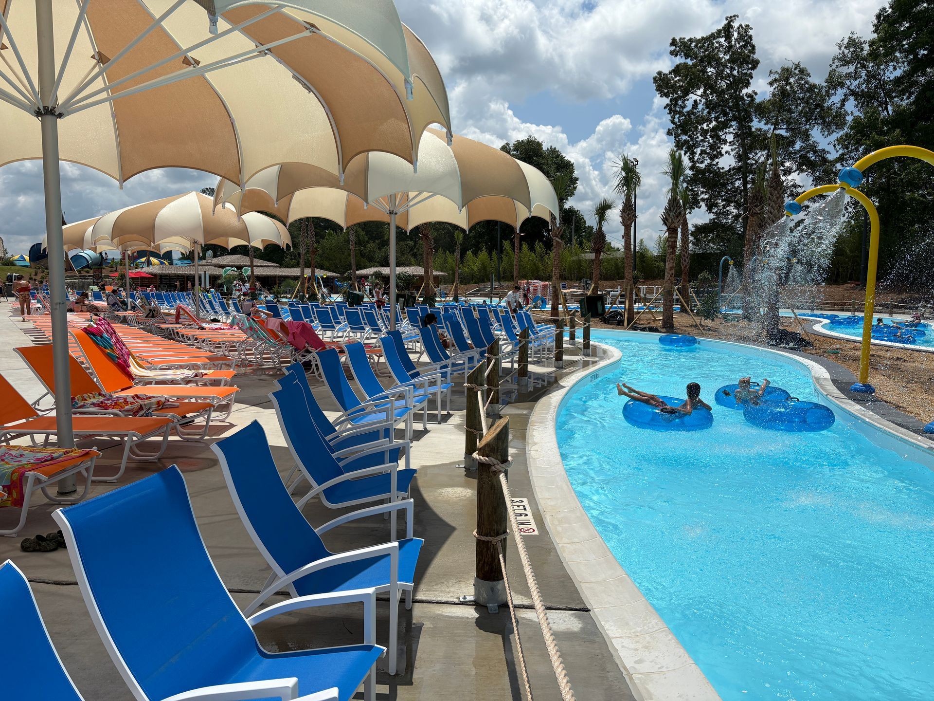 tubes drifting by in lazy river at WildWater waterpark